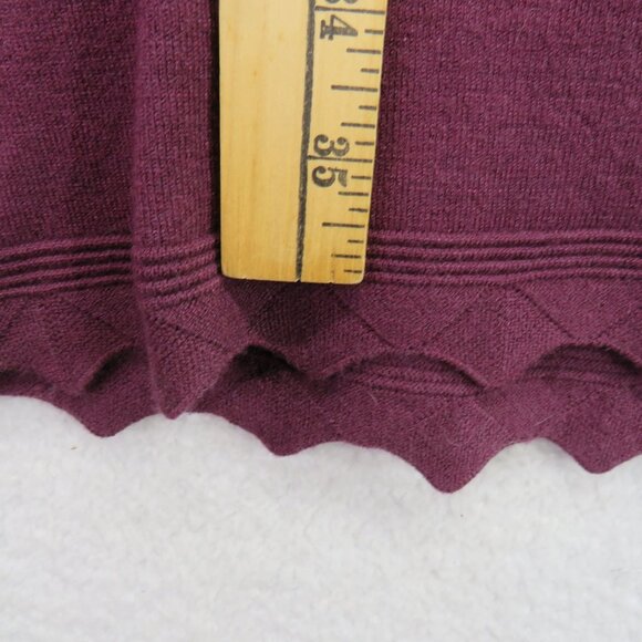 Charlie Paige Dress Womens Size Extra Large Purple  V-Neck Sweater Scallop Hem - Picture 12 of 12